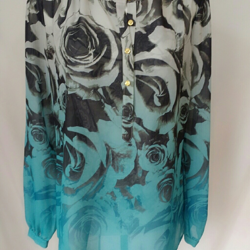 A.N.A New Approach Ombre Flower Blouse